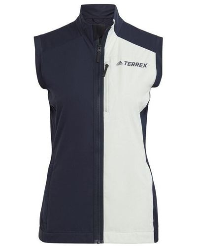 adidas Terrex Xperior Cross-country Ski Soft Shell Vest - Blue