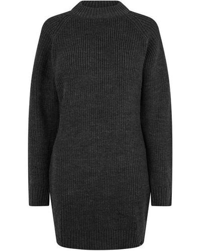 Bench Ladies Cable Knitted Dress - Black
