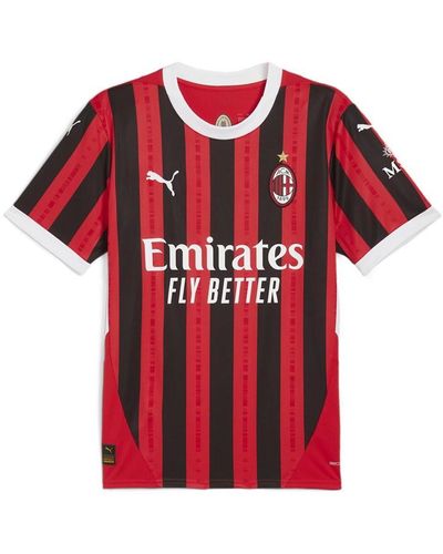 PUMA Ac Milan Home Shirt 2024 2025 Adults - Red