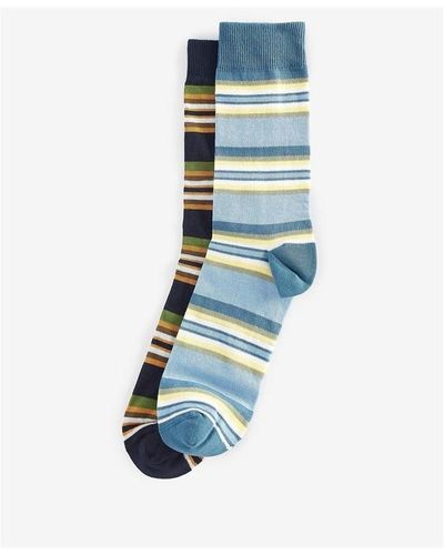 Barbour Summer Stripe 2 Pack Socks - Blue