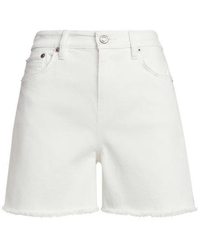 Lauren by Ralph Lauren High Rise Denim Shorts - White