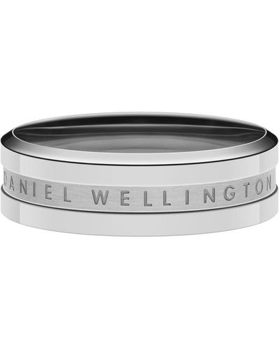 Daniel Wellington Stainless Steel Ring Size Q Half Dw00400105 - Metallic
