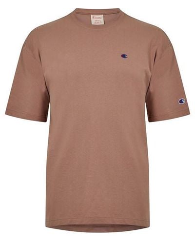 Champion Reverse Weave Box Fit T-shirt - Brown