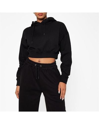 I Saw It First Ultimate Cropped Hoodie - Black