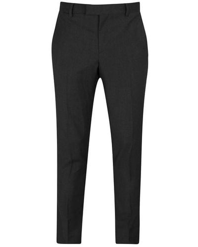 Without Prejudice Kilburn Charcoal Slim Fit Suit Trousers - Grey