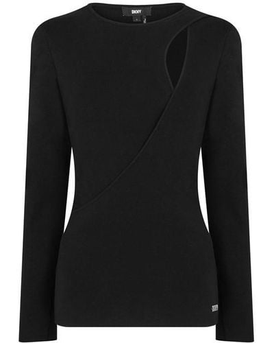 DKNY Cut Out Sweatshirt - Black