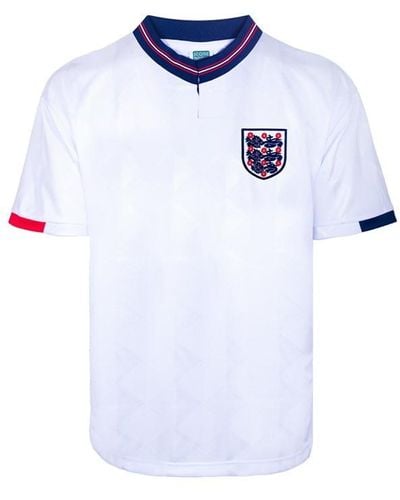 Score Draw England Home Shirt 1989 Adults - Blue