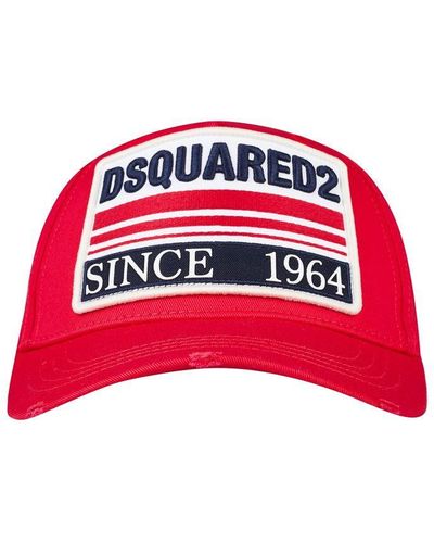 DSquared² Dsqua2 Since 1964 Patch Cap - Red