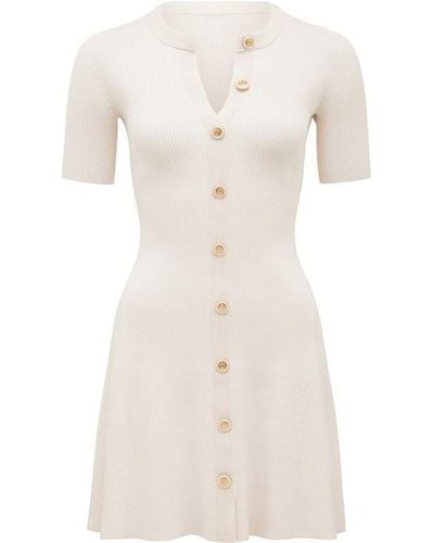 Forever New Jolie Button Down Mini Dress - Natural