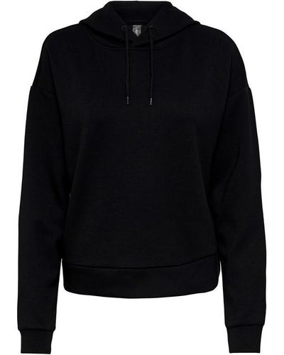 Only Play Sleeve Hooded Sweatshirt - Black