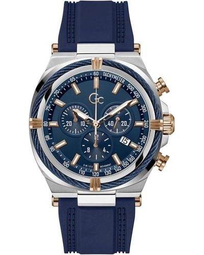 Gc Ironclass Stainless Steel Luxury Analogue Watch - Blue