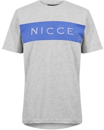 Nicce London Mercury Stripe T-shirt - Blue