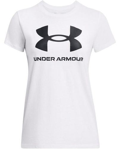 Under Armour Women's Graphic Lc Logo Ua Fashion Ssc T-Shirt, Grey