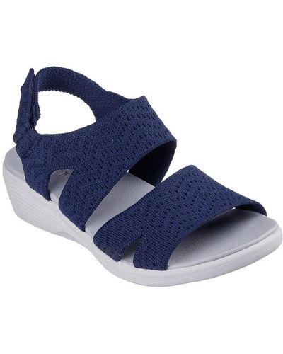 Skechers Adjustable Knit Cut Out Sandal W Lu Sports Sandals - Blue