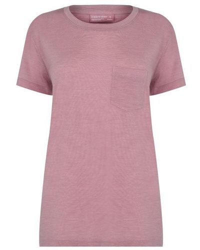 Icebreaker Drayden Short Sleeve T-shirt - Pink