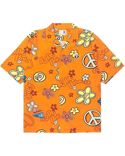 Aape Peace S/s Shirt Sn32 - Orange