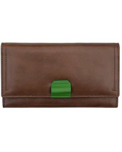 Primehide Orchard Ladies Leather Matinee Purse - Brown