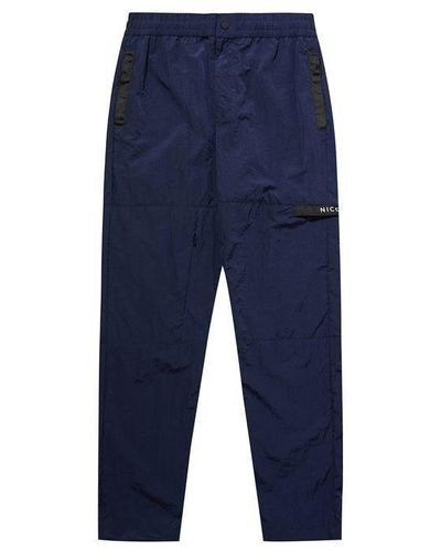 Nicce London Java Cargo Trousers - Blue