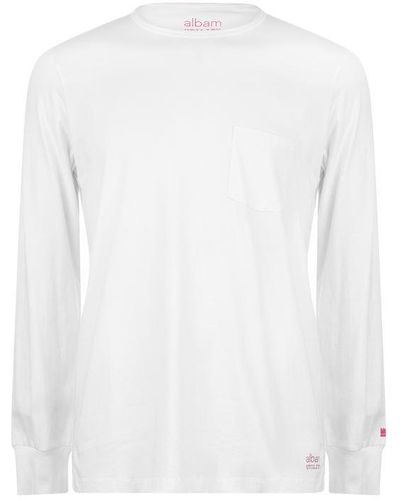 Albam Pocket Long Sleeve T-shirt - White