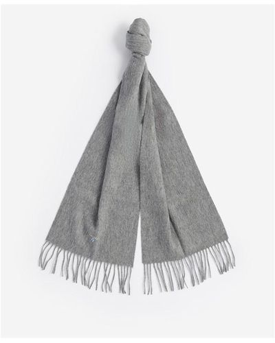 Barbour Plain Lambswool Scarf - Grey