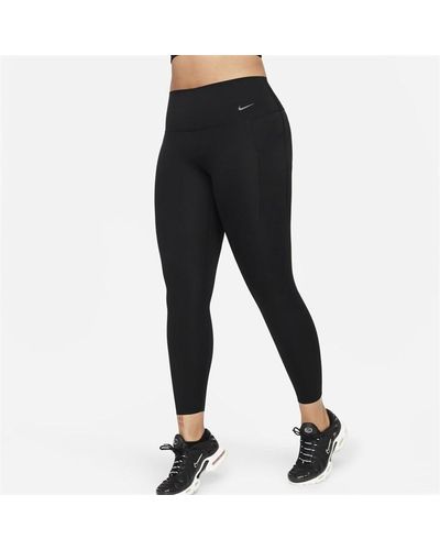 Nike Universa Medium-support High-waisted 7/8 leggings With Pockets - Black