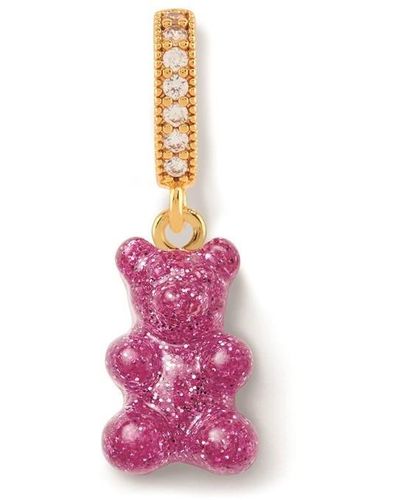 Crystal Haze Jewelry Nostalgia Bear Pendant Charm - Pink