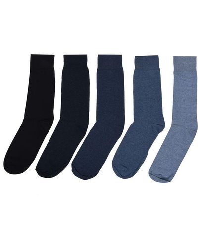 Howick Marl 5 Pack Socks - Blue