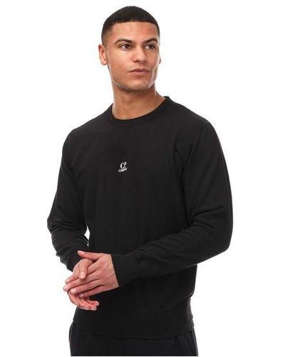 C.P. Company Light Fleece Logo Sweatshirt - Black