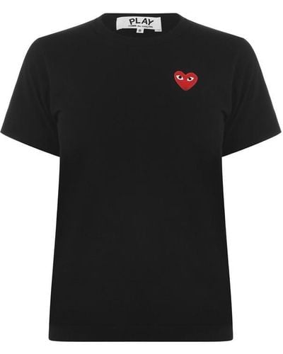 COMME DES GARÇONS PLAY Small Peeping Heart T-shirt - Black