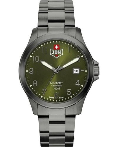 JDM MILITARY I Gun Ip Green Dial Stainless Steel Sports Watch