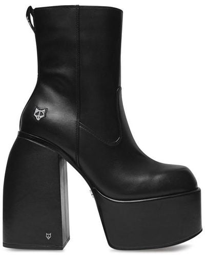 Naked Wolfe Jailbreaker Black Leather Boots