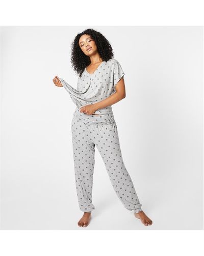 Biba Twist Pj Top Ladies - Grey