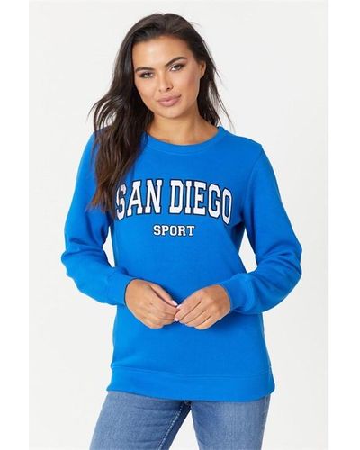 Be You San Diego Slogan Sweat - Blue