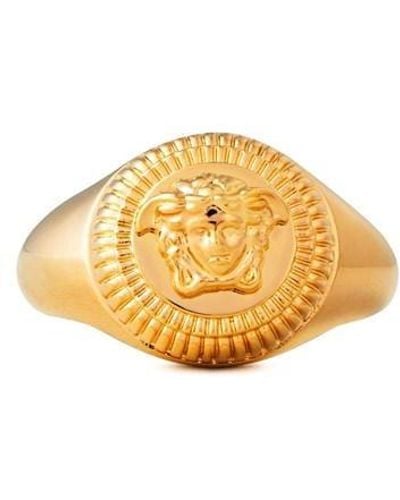 Versace Medusa Medallion Ring - Yellow