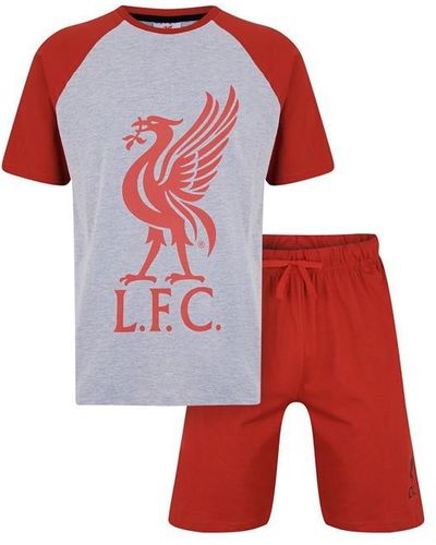 Team Liverpool Fc Short Sleeve Pj Set - Red
