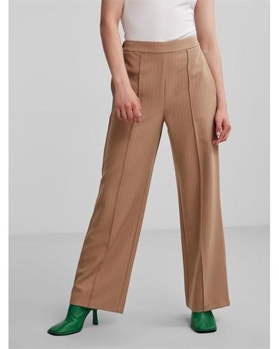 Pieces Hw Wide Trousers Ld99 - Brown
