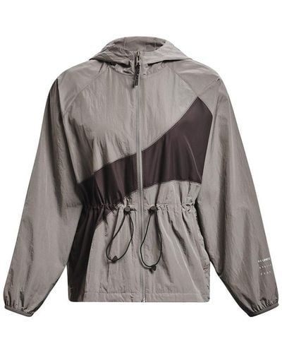 Under Armour S Rush Woven Nvlty Performance Jacket Grey L