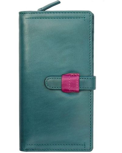Primehide Orchard Ladies Leather Large Bifold Purse - Green