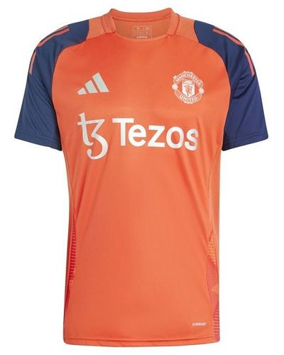 adidas Manchester United Training Shirt 2024 2025 Adults - Orange