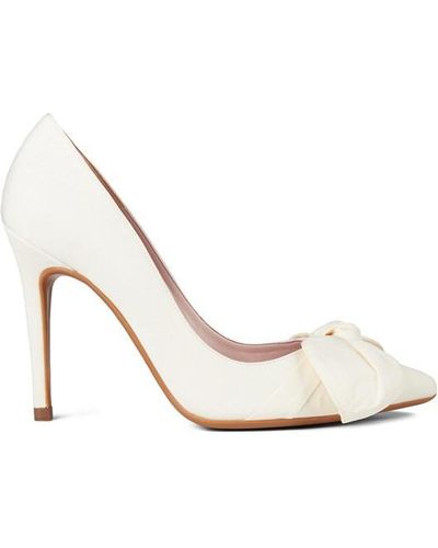 Ted Baker Hyana Moire Satin Bow Court Shoes - White