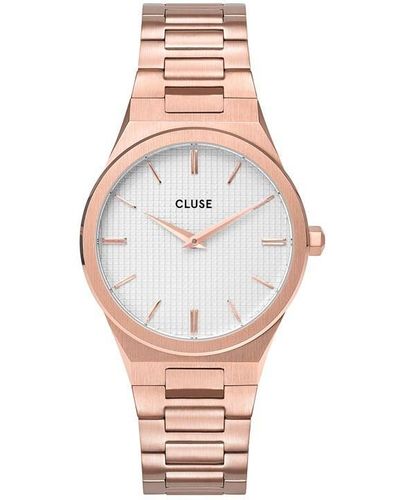 Cluse Steel Fashion Analogue Quartz Watch - Pink