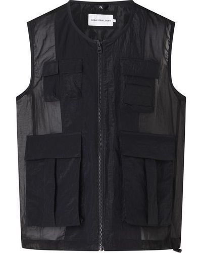 Calvin Klein Ripstop Utility Vest - Black