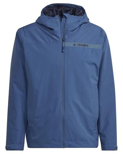 adidas Terrex Mt Insulated Rain Jacket - Blue