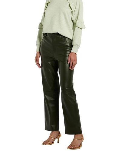 Ted Baker Plaider Pu Trousers - Green