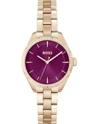BOSS Sage Carnation Gold Ip Watch - Purple