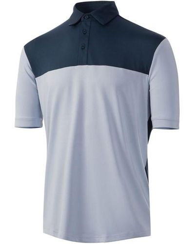 Island Green Golf Colour Block Polo Shirt - Blue