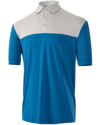 Island Green Golf Colour Block Polo Shirt - Blue