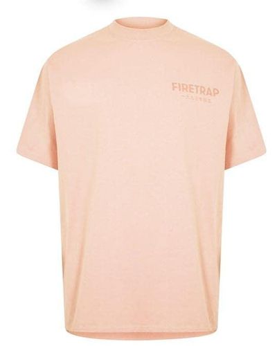Firetrap Established T-shirt Sn33 - Pink