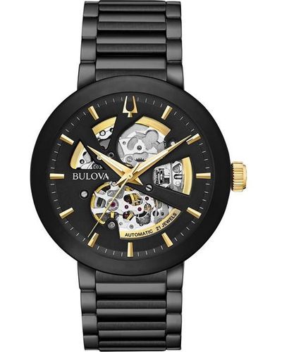 Bulova Plated Stainless Steel Classic Analogue Watch - Black