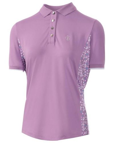 Island Green Golf Panelled Polo Shirt Ladies - Purple